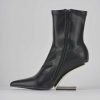 Donna Barca | Stivaletti Tacco Alto Tacco 7 Cm In Pelle Nera