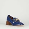 Donna Barca | Mocassino Tacco 6 Cm Vernice Blu