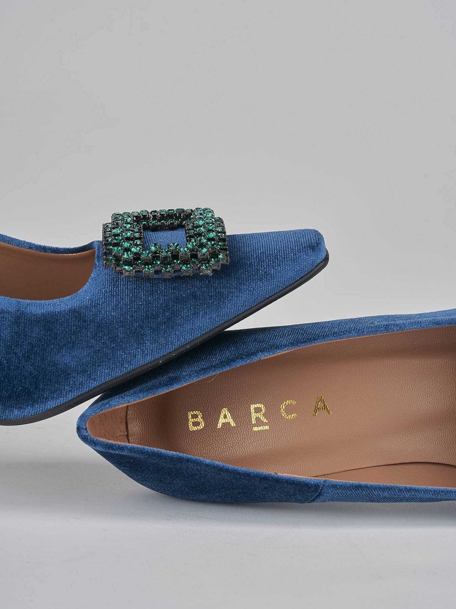 Donna Barca | Decollete Tacco 9 Cm In Velluto Blu