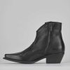 Donna Barca | Stivaletti Tacco Basso Tacco 2 Cm In Pelle Nera