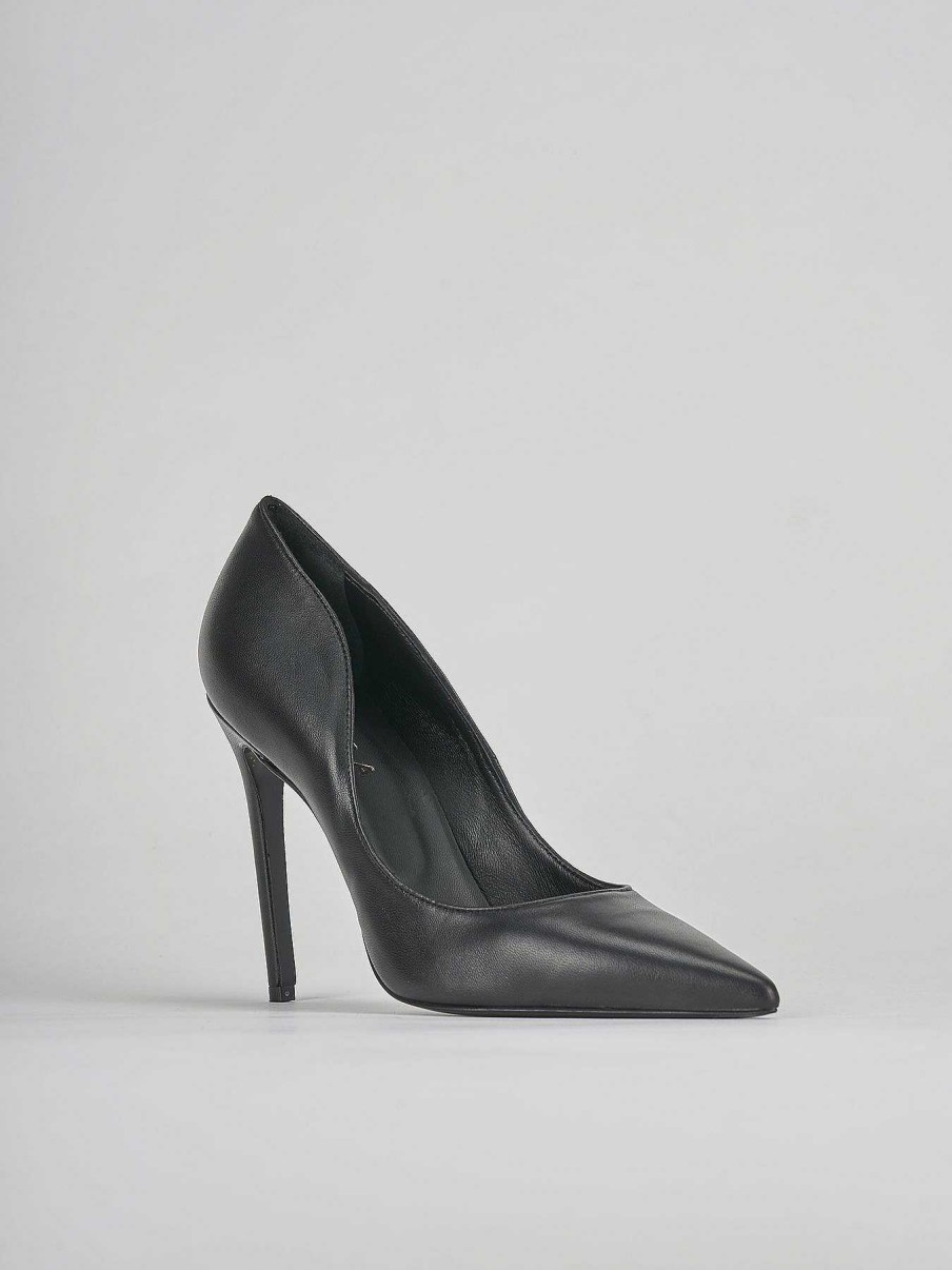 Donna Barca | Decollete Tacco 10 Cm In Pelle Nera