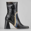 Donna Barca | Stivaletti Tacco Alto Tacco 7 Cm In Pelle Nera