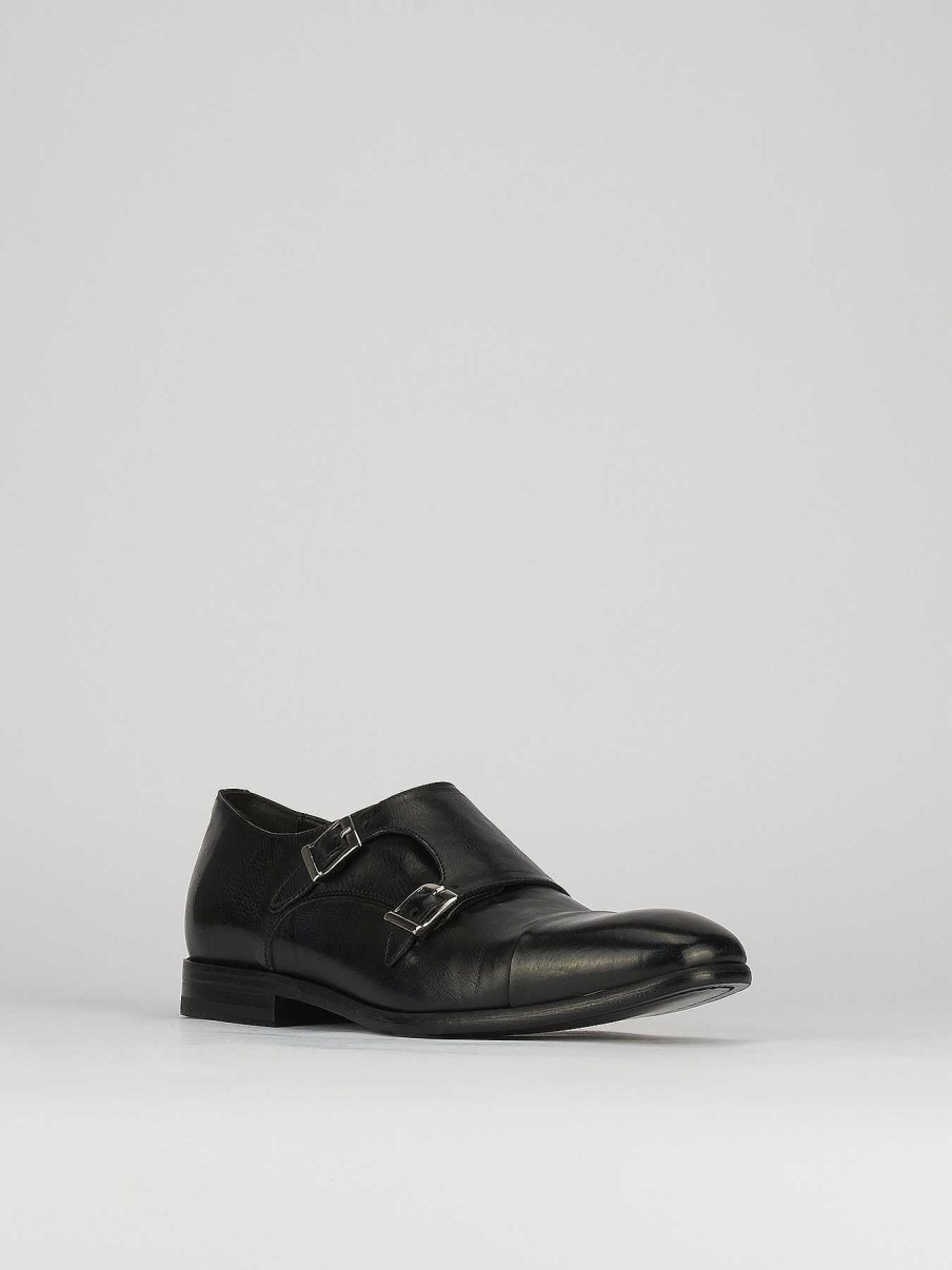 Uomo Barca | Mocassini Tacco 2 Cm In Pelle Nera