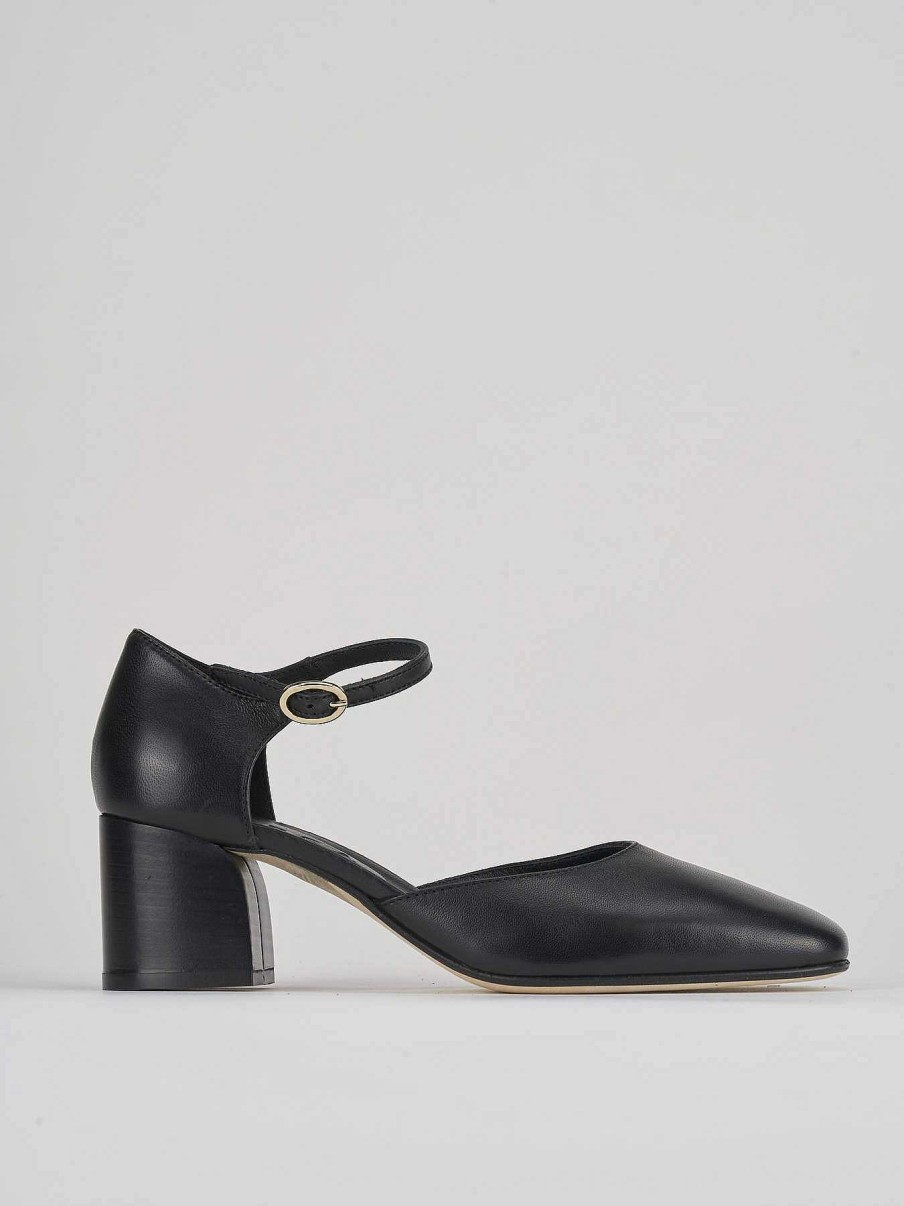 Donna Barca | Decollete Tacco 7 Cm In Pelle Nera