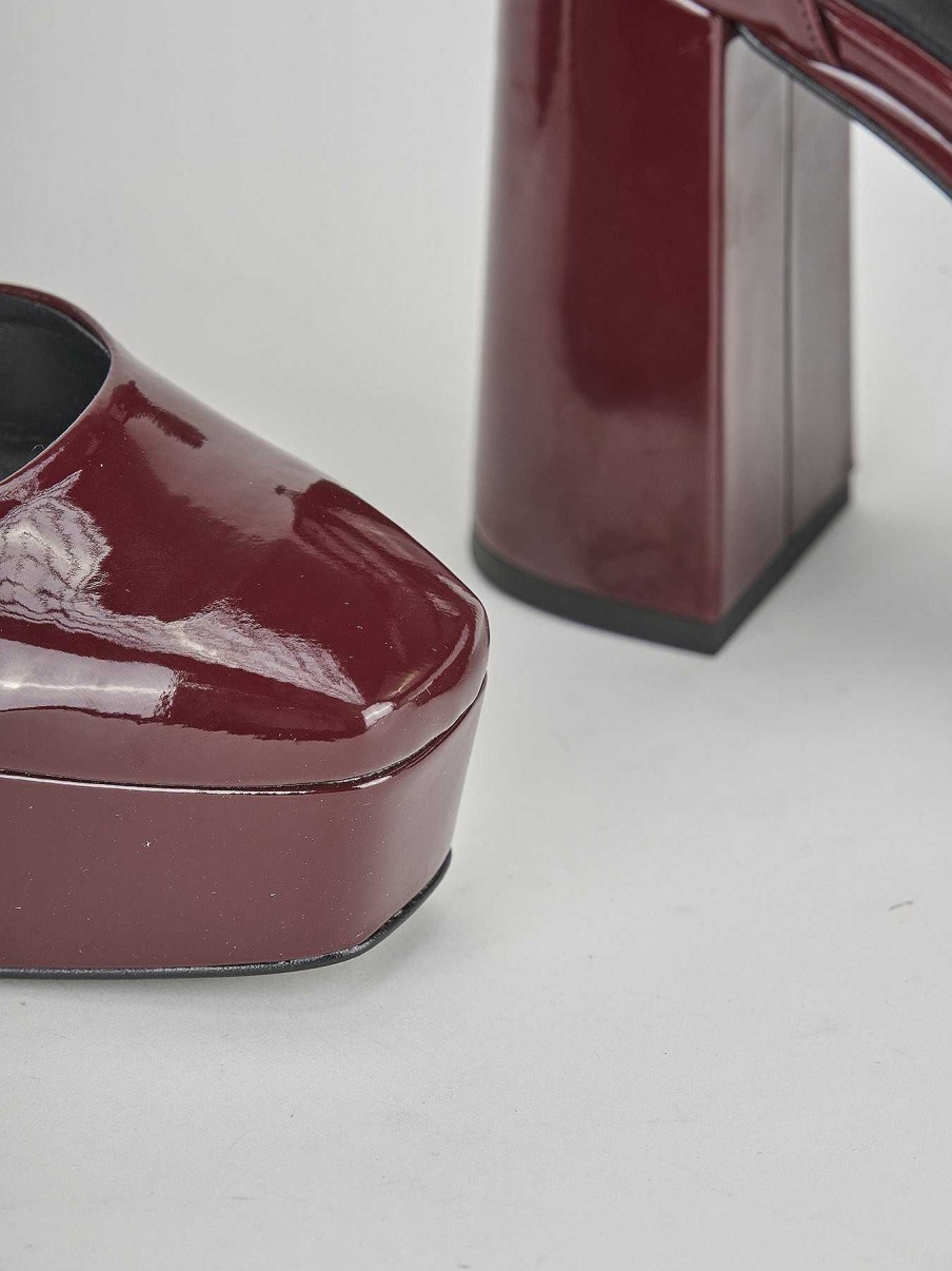 Donna Barca | Decollete Tacco 10 Cm In Pelle Bordeaux