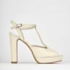 Donna Barca | Sandali Tacco Alto Tacco 11 Cm In Pelle Beige