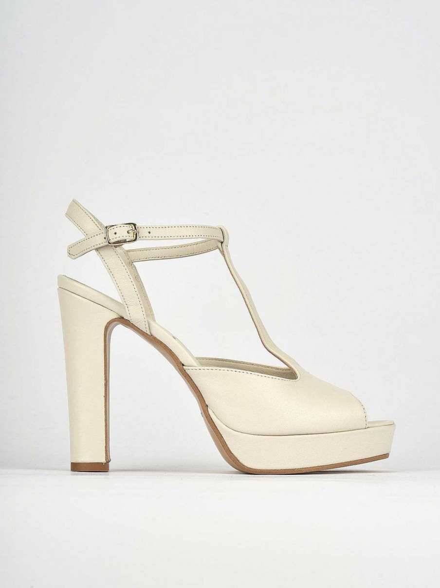 Donna Barca | Sandali Tacco Alto Tacco 11 Cm In Pelle Beige