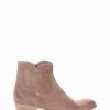 Donna Barca | Stivaletti Tacco Basso Tacco 4 Cm Camoscio Beige