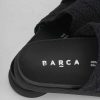 Donna Barca | Pantofole Tacco 1 Cm In Pelle Nera