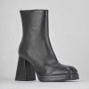 Donna Barca | Stivaletti Tacco Alto Tacco 7 Cm In Pelle Nera