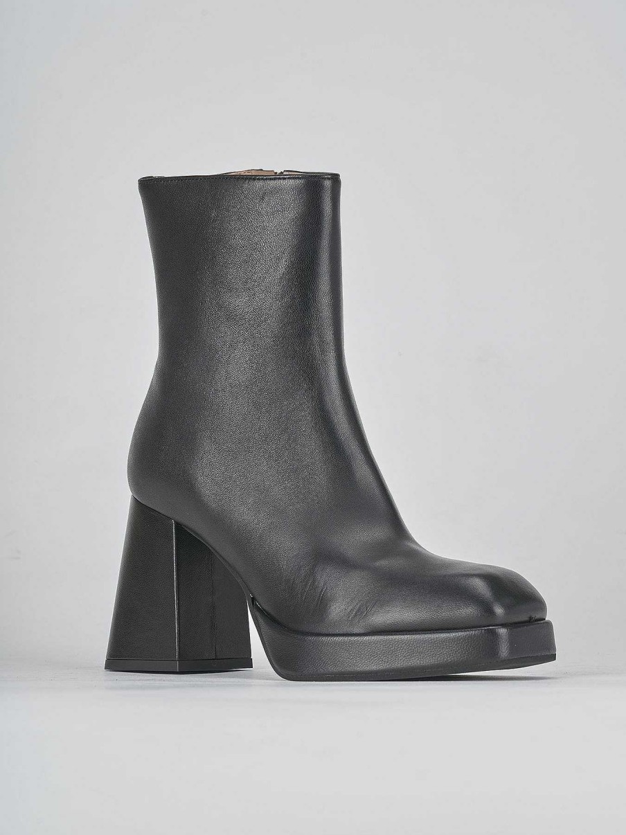 Donna Barca | Stivaletti Tacco Alto Tacco 7 Cm In Pelle Nera