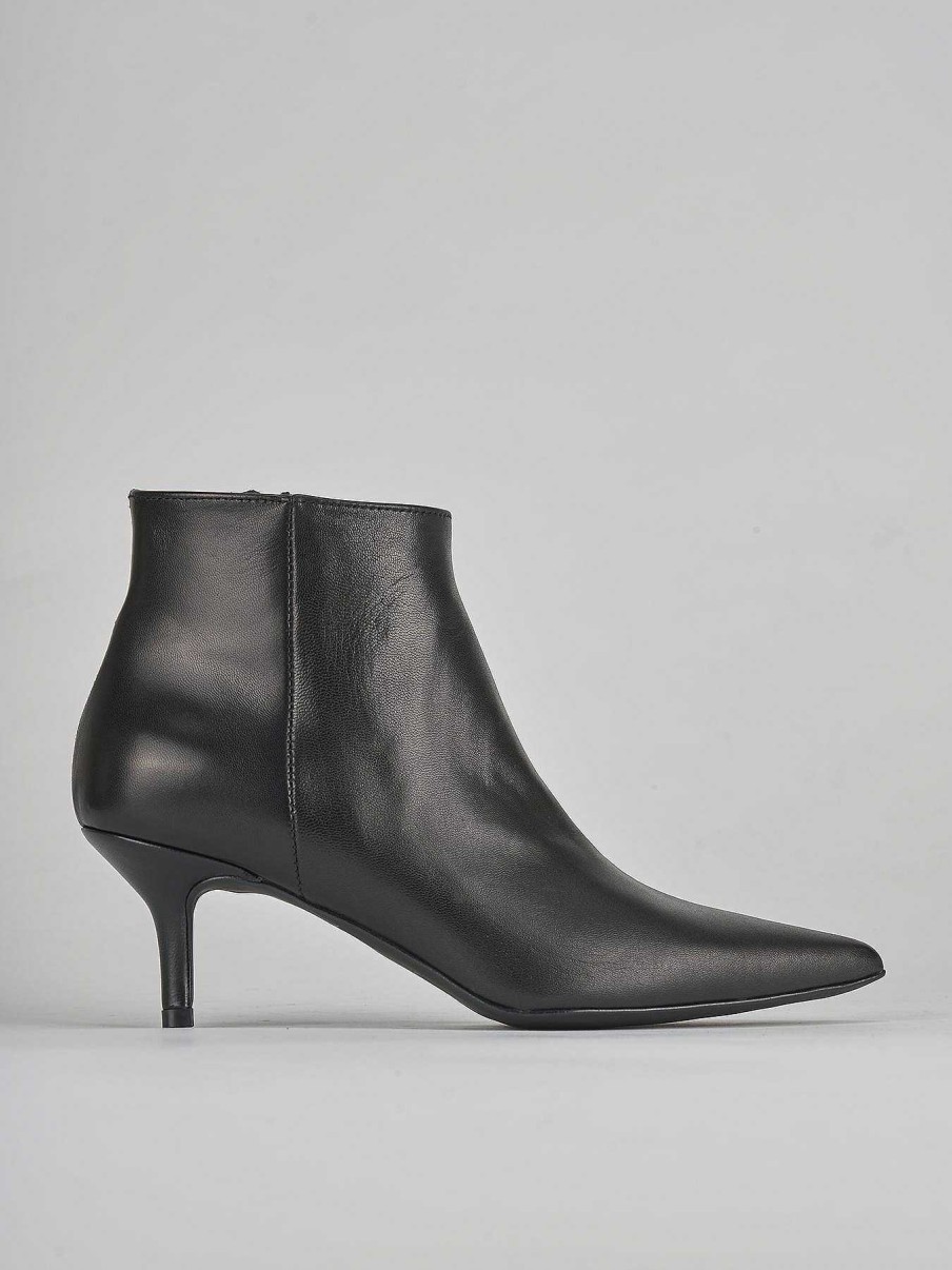 Donna Barca | Stivaletti Tacco Alto Tacco 5 Cm In Pelle Nera