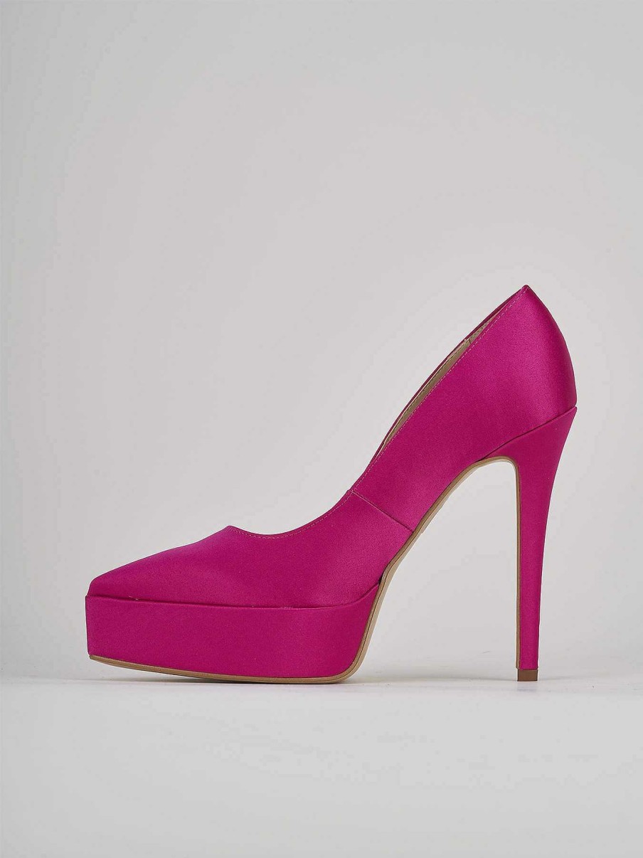 Donna Barca | Decollete Tacco 11 Cm In Raso Rosa