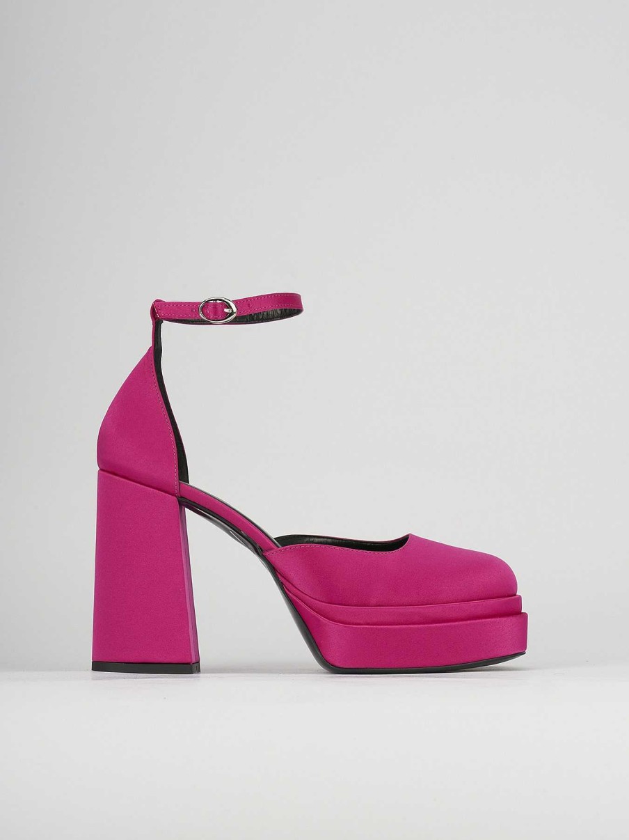 Donna Barca | Decollete Tacco 11 Cm In Raso Rosa