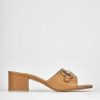 Donna Barca | Ciabatte Tacco 5 Cm In Pelle Marrone