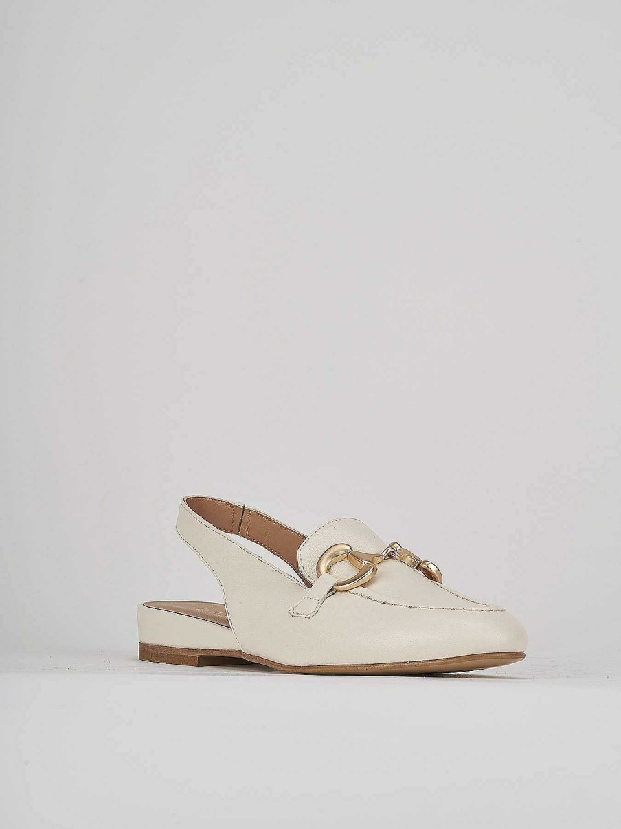 Donna Barca | Mocassini Tacco 1 Cm In Pelle Beige