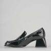 Donna Barca | Mocassini Tacco 4 Cm In Pelle Nera