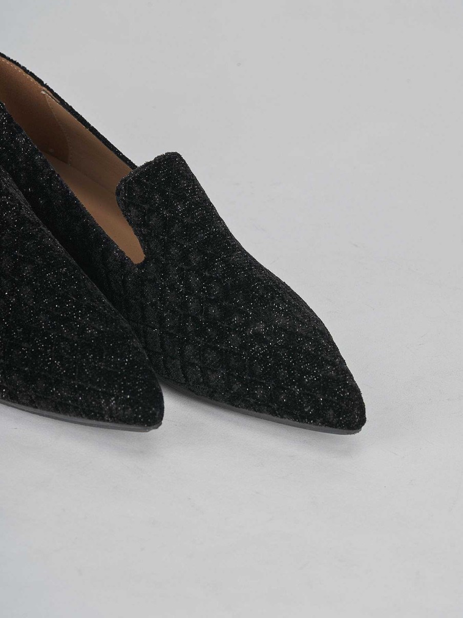 Donna Barca | Scarpe Basse Tacco 1 Cm In Pelle Nera