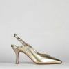 Donna Barca | Decollete Tacco 6 Cm In Pelle Oro