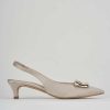 Donna Barca | Decollete Tacco 3 Cm In Raso Beige