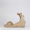 Donna Barca | Espadrillas Tacco 6 Cm Camoscio Beige