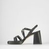 Donna Barca | Sandali Tacco Alto Tacco 8 Cm In Pelle Nera