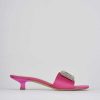 Donna Barca | Ciabatte Tacco 3 Cm In Raso Rosa