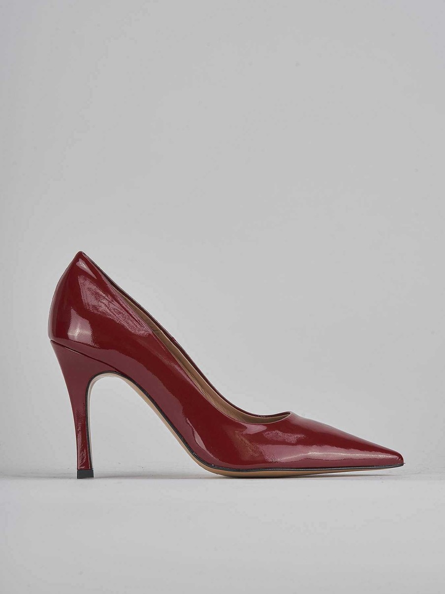 Donna Barca | Decollete Tacco 9 Cm In Vernice Bordeaux