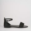 Donna Barca | Sandali Tacco Basso Tacco 2 Cm In Pelle Nera