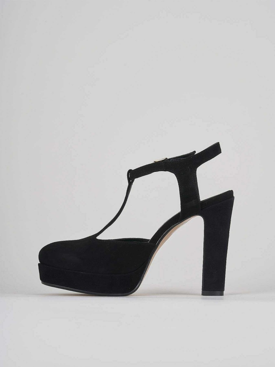 Donna Barca | Decollete Tacco 11 Cm In Camoscio Nero