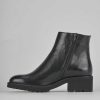 Donna Barca | Stivaletti Tacco Basso Tacco 4 Cm In Pelle Nera