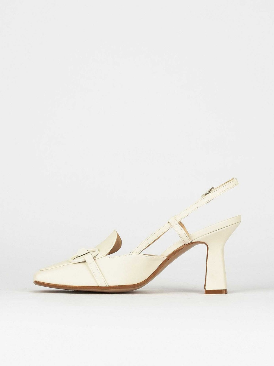 Donna Barca | Decollete Tacco 7 Cm In Pelle Beige