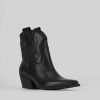 Donna Barca | Stivaletti Tacco Alto Tacco 5 Cm In Pelle Nera