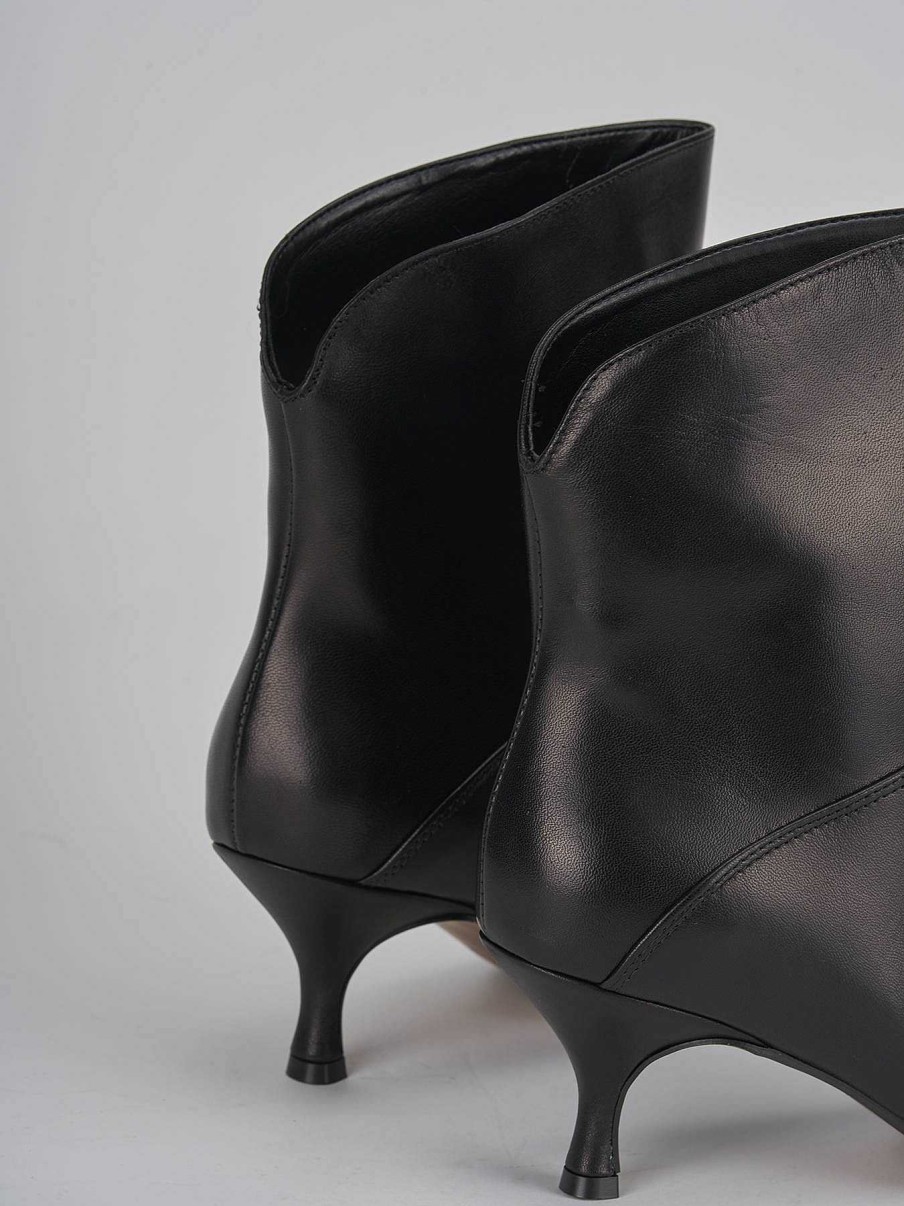 Donna Barca | Stivaletti Tacco Alto Tacco 5 Cm In Pelle Nera