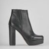 Donna Barca | Stivaletti Tacco Alto Tacco 9 Cm In Pelle Nera