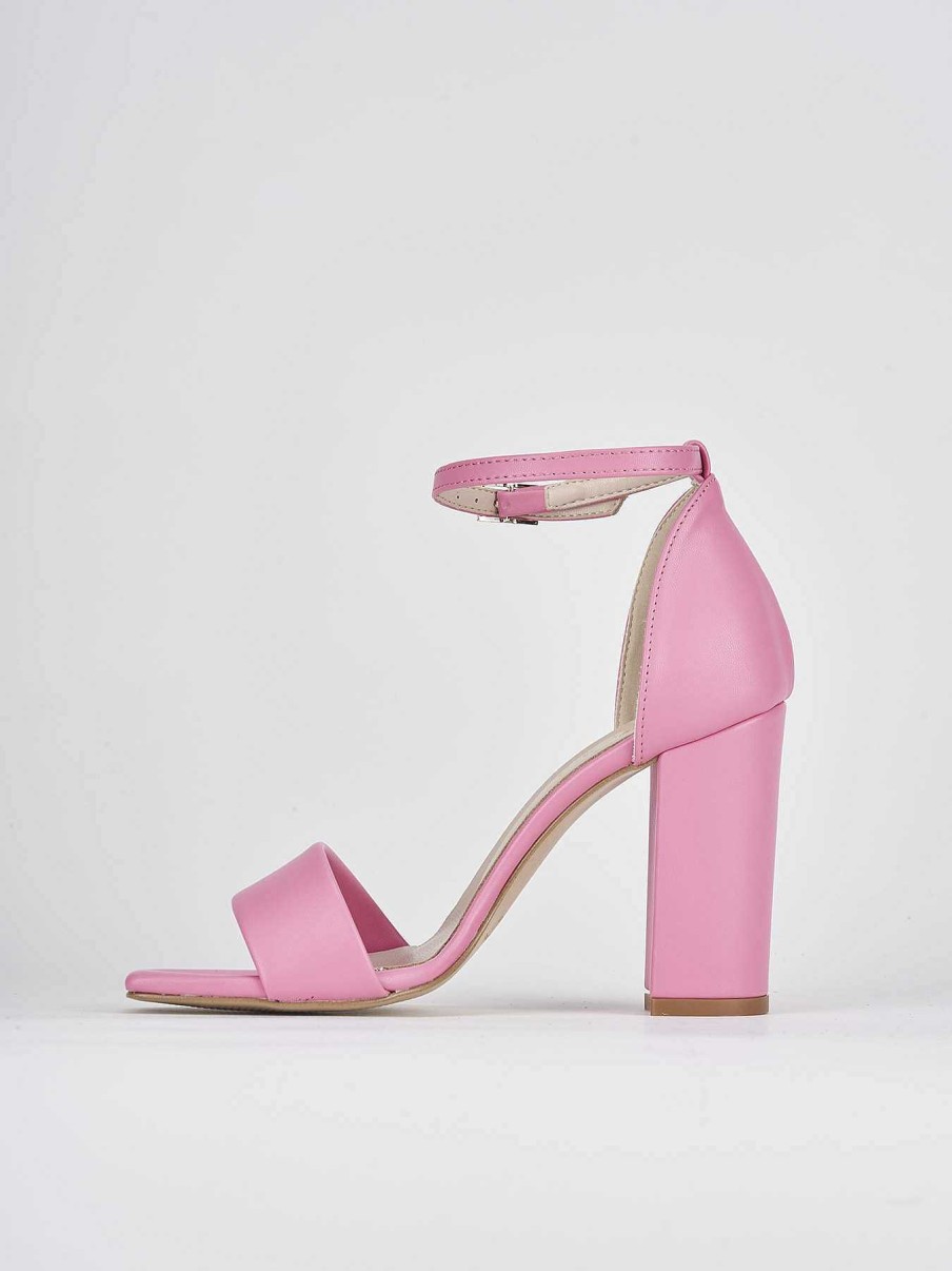 Donna Barca | Sandali Tacco Alto Tacco 8 Cm In Pelle Rosa