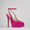 Donna Barca | Decollete Tacco 11 Cm In Raso Rosa