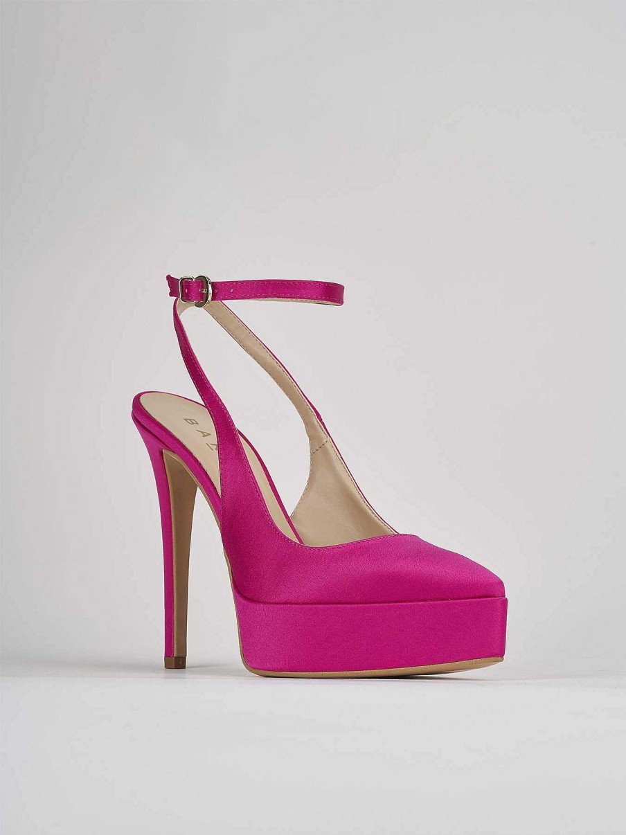 Donna Barca | Decollete Tacco 11 Cm In Raso Rosa