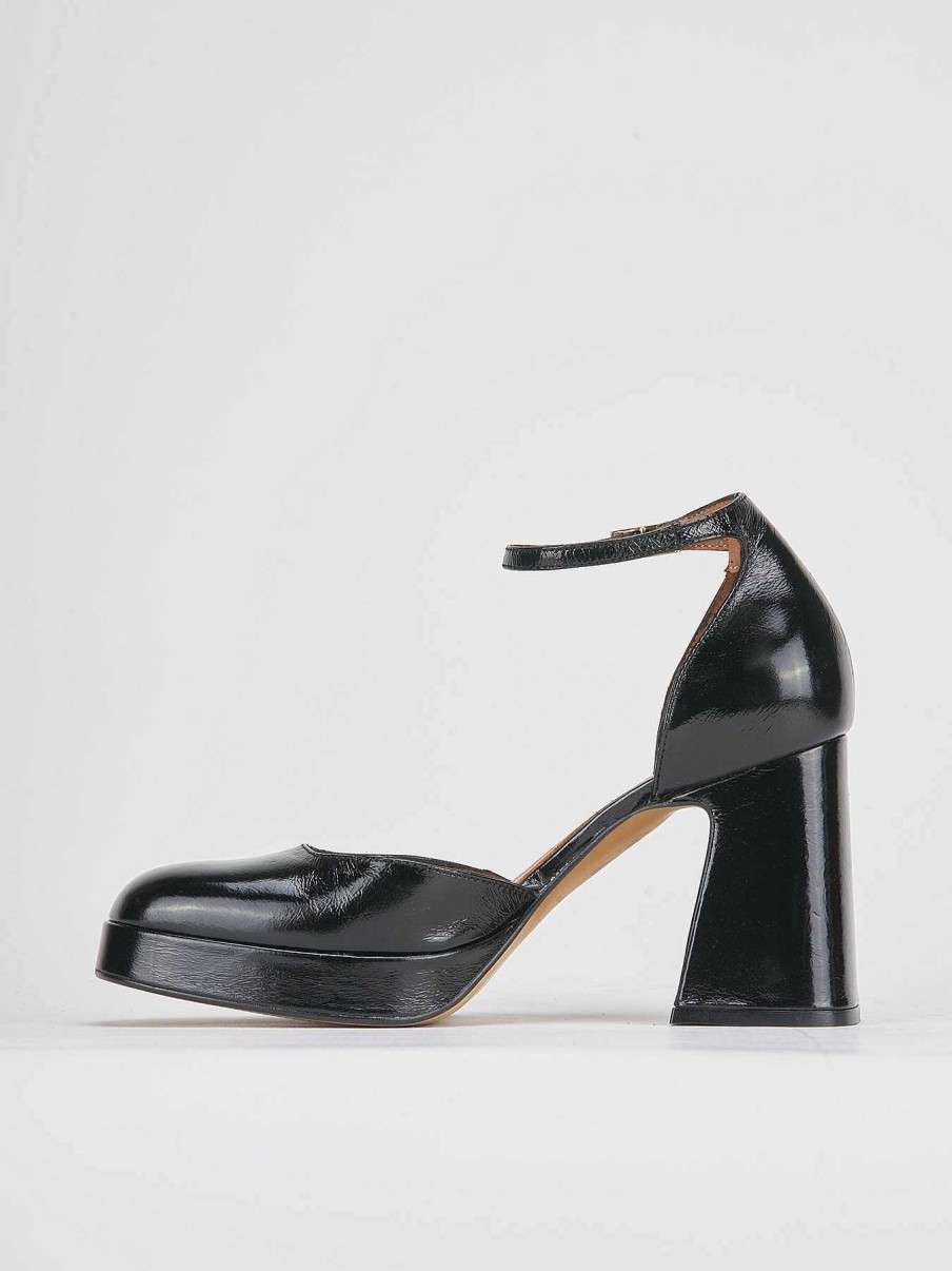 Donna Barca | Decollete Tacco 9 Cm In Vernice Nera