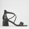 Donna Barca | Sandali Tacco Alto Tacco 5 Cm In Pelle Nera