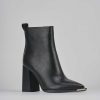 Donna Barca | Stivaletti Tacco Alto Tacco 8 Cm In Pelle Nera