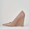 Donna Barca | Decollete Tacco 11 Cm In Pelle Beige