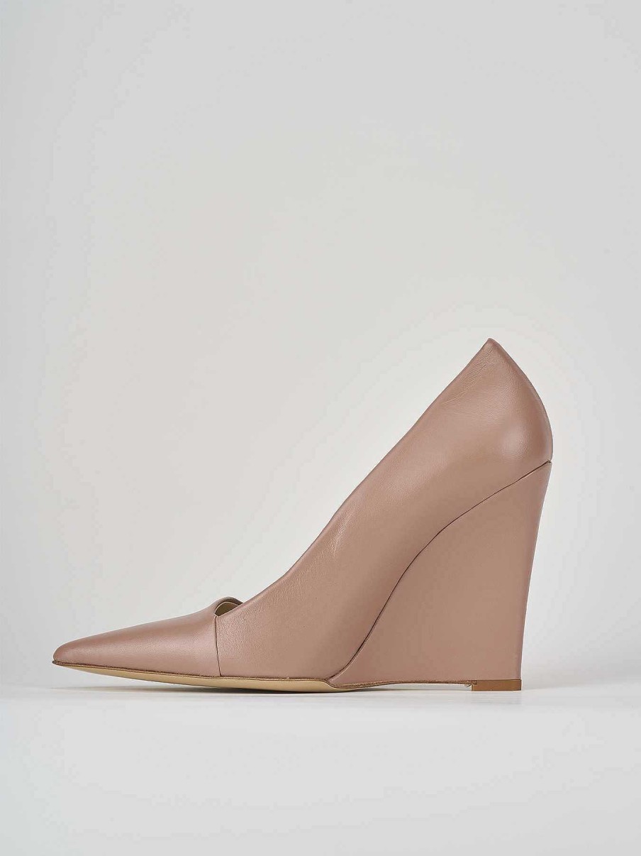 Donna Barca | Decollete Tacco 11 Cm In Pelle Beige