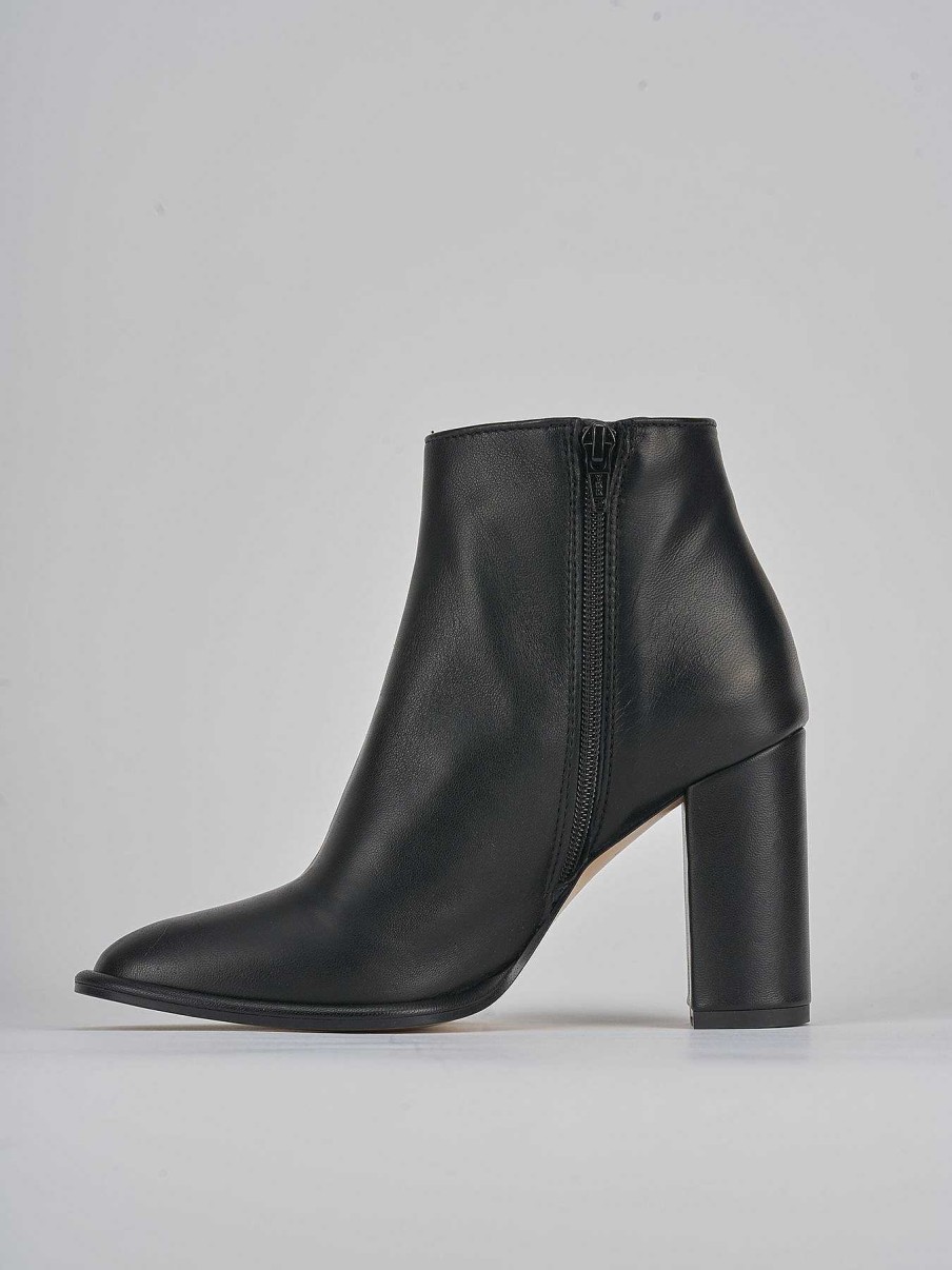 Donna Barca | Stivaletti Tacco Alto Tacco 8 Cm In Pelle Nera