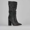 Donna Barca | Stivaletti Tacco Alto Tacco 9 Cm In Pelle Nera