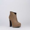 Donna Barca | Stivaletti Tacco Alto Tacco 10 Cm In Pelle Beige