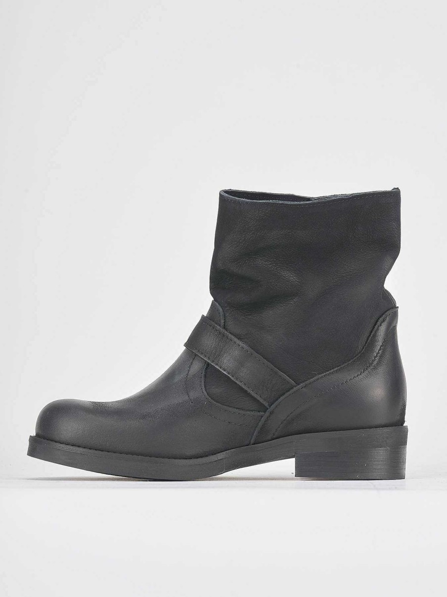 Donna Barca | Stivaletti Tacco Basso Tacco 3 Cm In Nabuk Nero