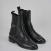 Donna Barca | Stivaletti Tacco Basso Tacco 2 Cm In Pelle Nera