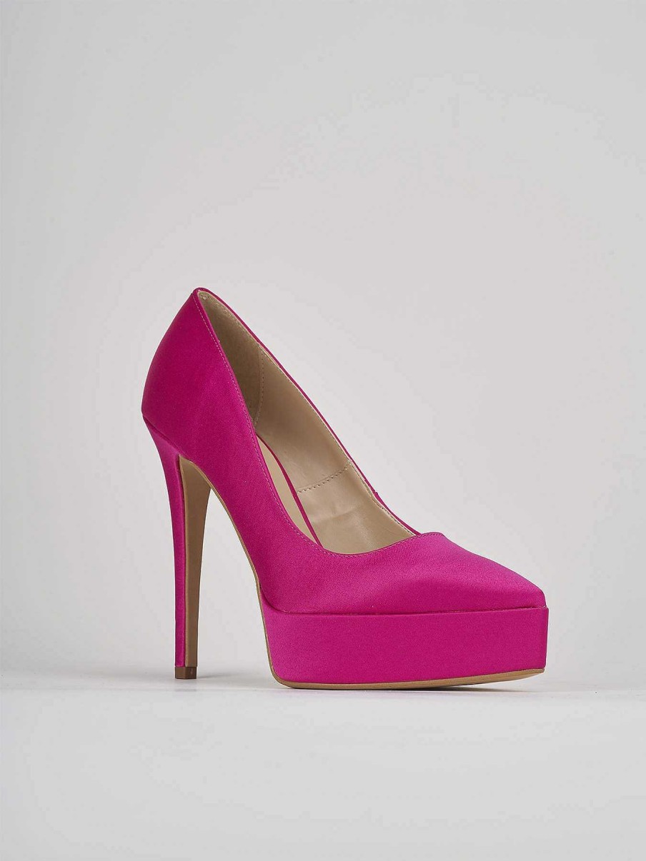 Donna Barca | Decollete Tacco 11 Cm In Raso Rosa