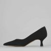 Donna Barca | Decollete Tacco 5 Cm In Camoscio Nero